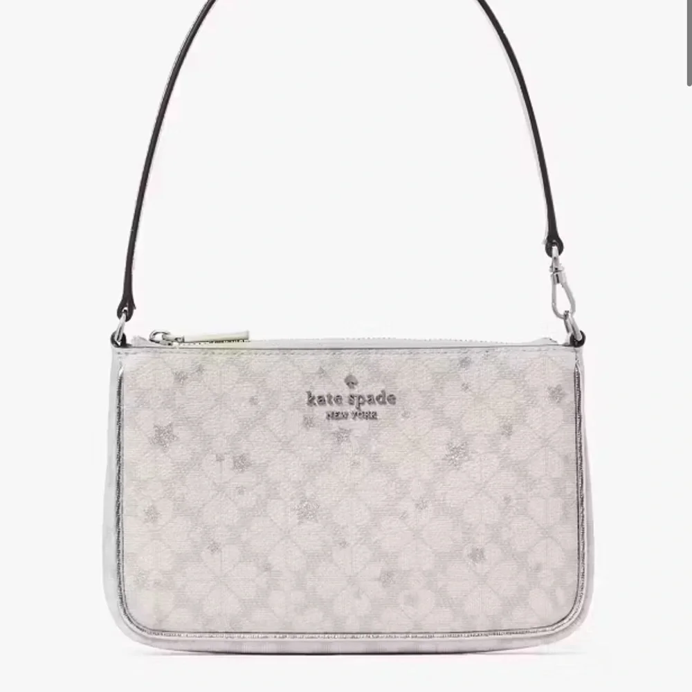 Kate Spade Spade Flower Star Toss Convertible Wristlet Platinum Grey Multi